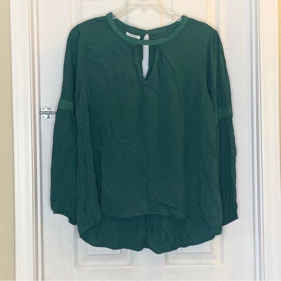 Maurices  Green Long Sleeve Blouse Size Large - Picture 10 of 11